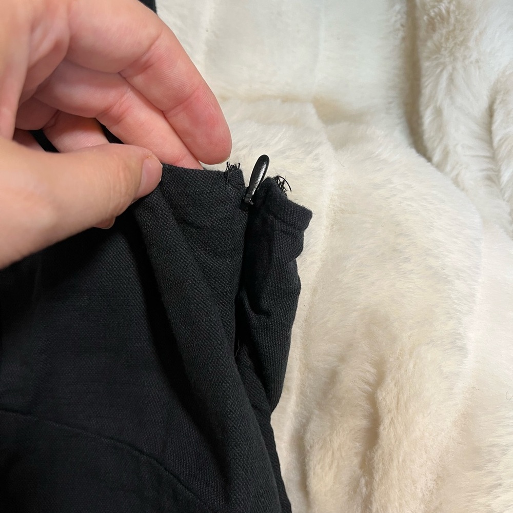 A new day 14 Black Cotton Blend VNeck Side Zip Spring Preppy Sleeveless Dress - Picture 9 of 10